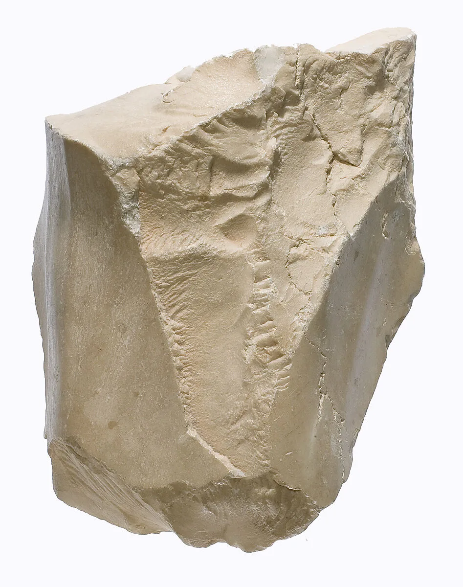 Knee with pleated garment — Unknown
