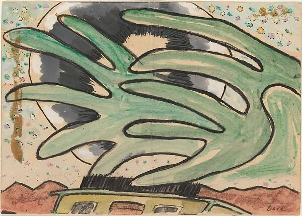 Silver Ball, Barge, and Trees — Arthur Dove