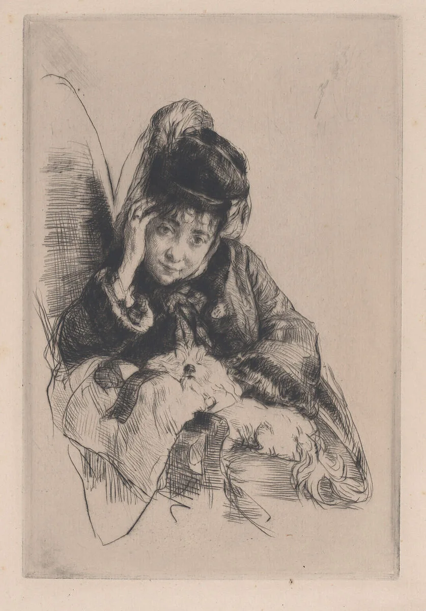Portrait of Madame Hector de Callias (Nina de Villart) — Marcellin Desboutin|Nina de Villart