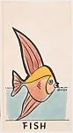 Fish, bakery insert card from the Pinocchio Circus Performers series (D64) — Walt Disney Productions