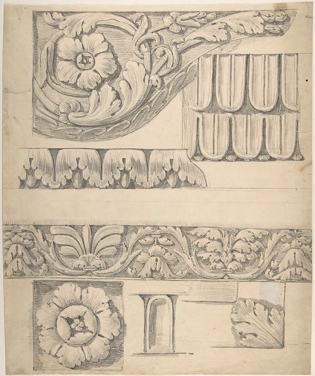 Classical Border Elements with Vines and Leaves — Thomas Hardwick