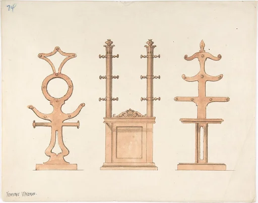 Design for Three Hat or Coat Racks