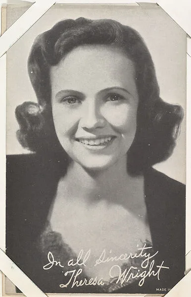 Theresa Wright from Movie Stars Exhibit Cards series (W401) — Unknown