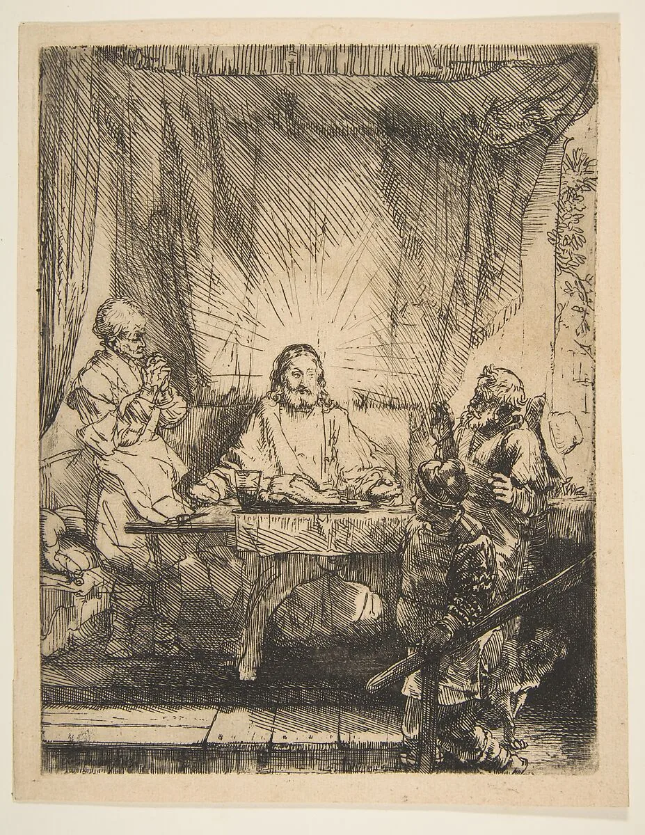 Christ at Emmaus: The Larger Plate — Rembrandt (Rembrandt van Rijn)