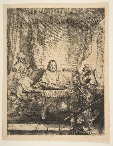 Christ at Emmaus: The Larger Plate