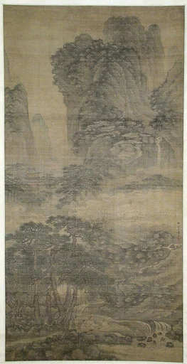 明 傳謝時臣 松溪琴客圖 軸|Listening to the Zither Among Streams and Pines