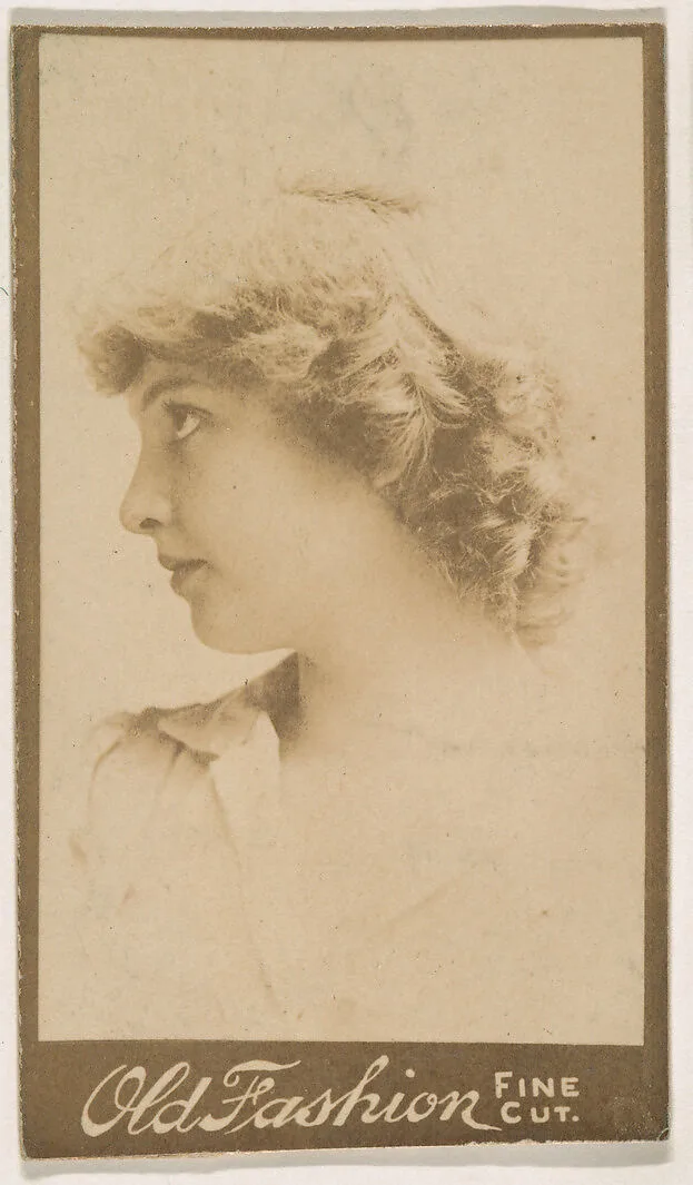 Portrait of actress in profile, from the Actresses series (N664) promoting Old Fashion Fine Cut Tobacco — Unknown
