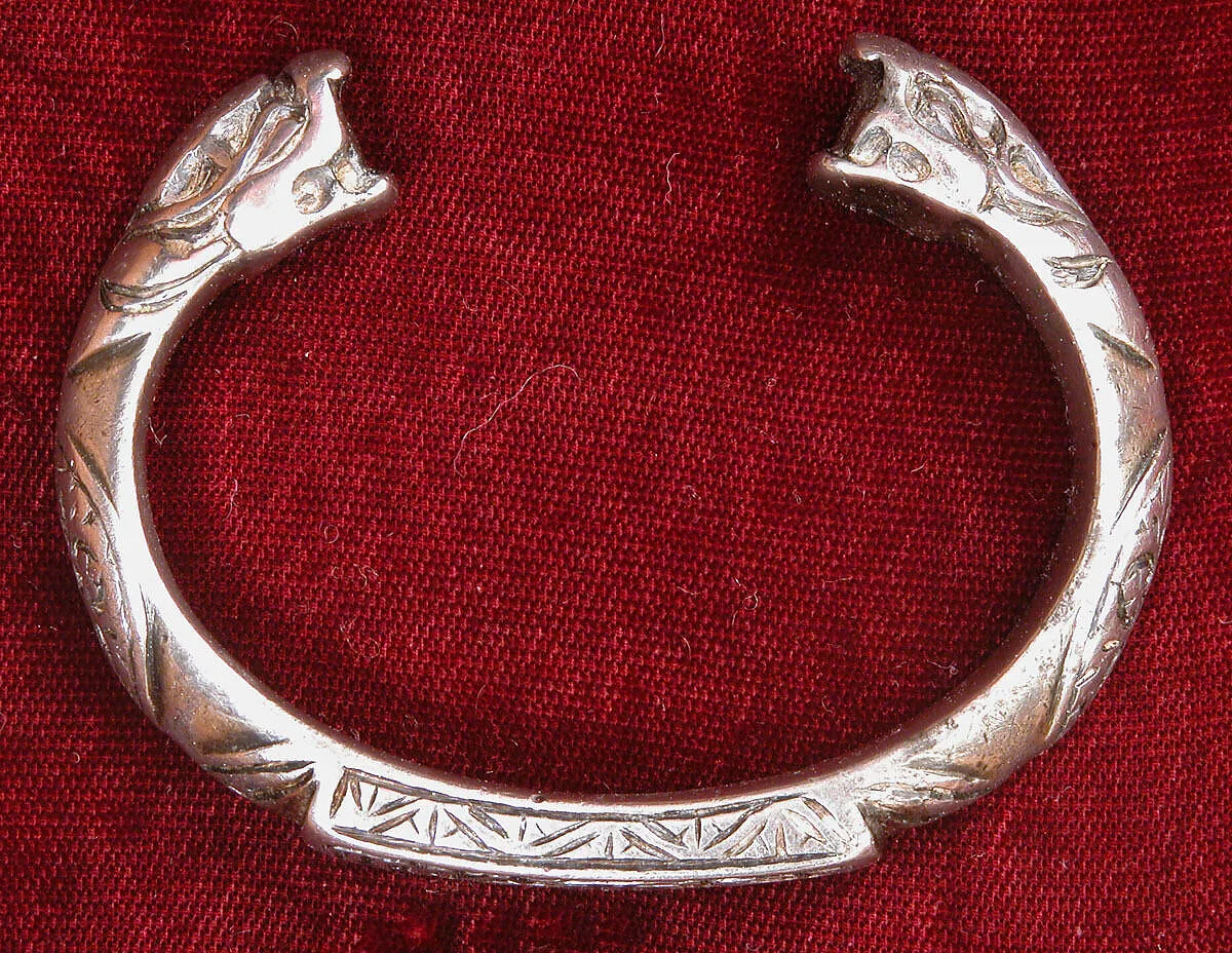 Bracelet with Snake-Head Endings and Arabic Inscription, One of a Pair — Unknown