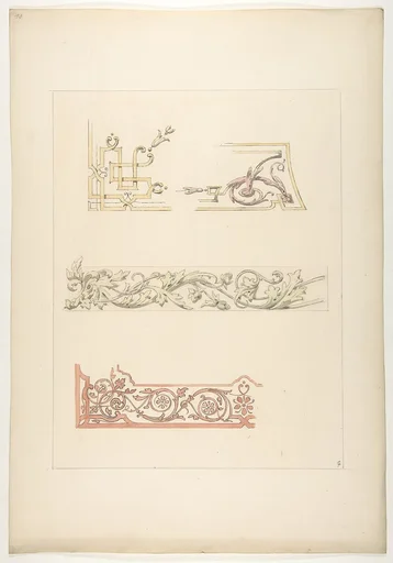 Three designs for decorative borders