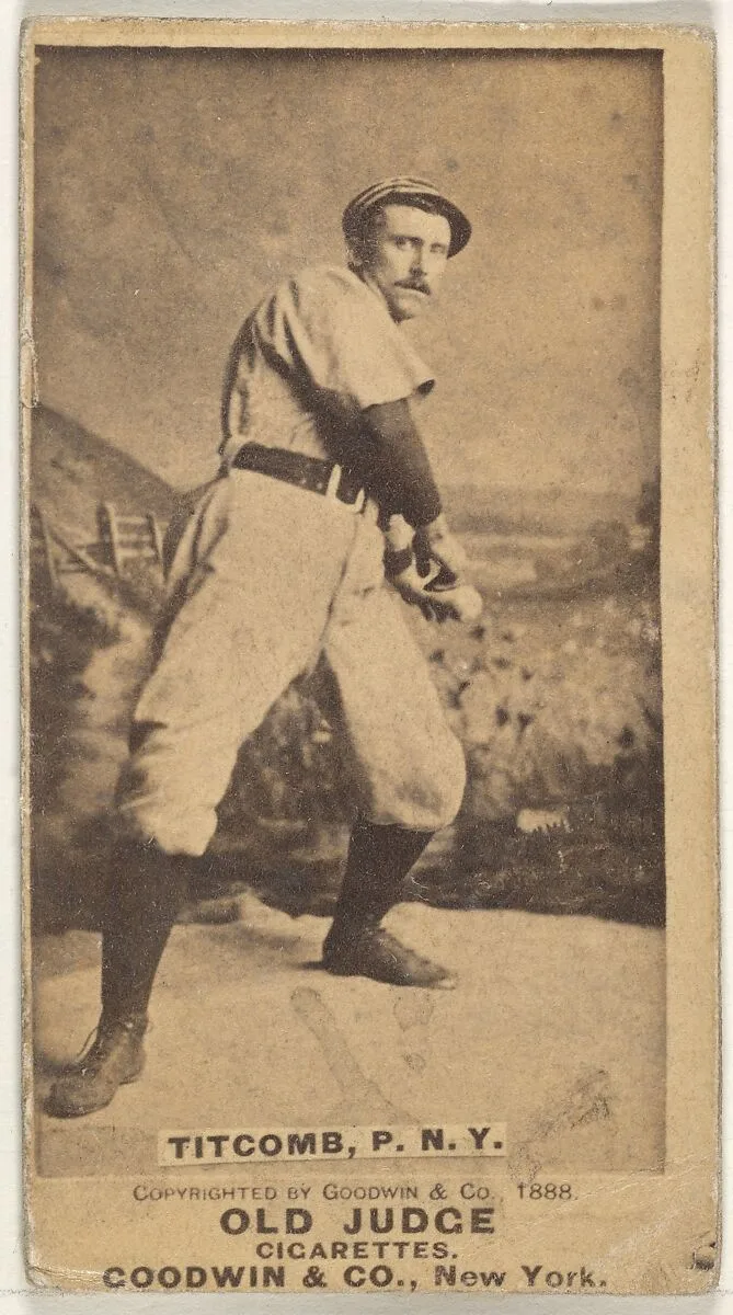Ledell "Cannonball" Titcomb, Pitcher, New York, from the Old Judge series (N172) for Old Judge Cigarettes — Goodwin & Company