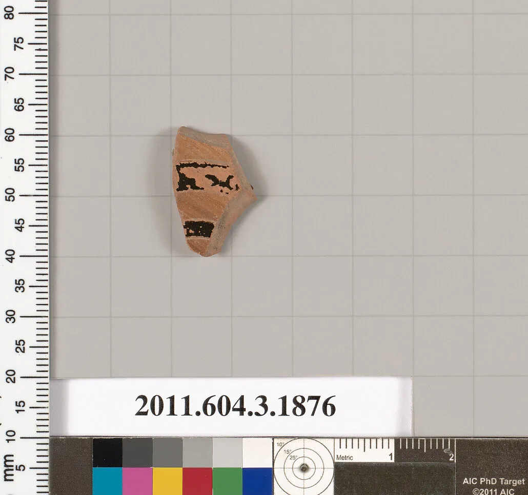 Terracotta fragment of a kylix: Band or lip cup (drinking cup) — Unknown