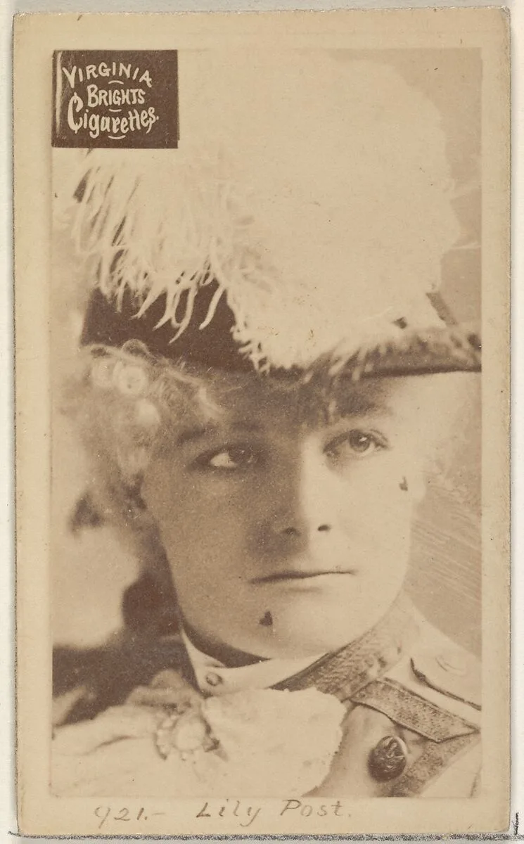 Card 921, Lily Post, from the Actors and Actresses series (N45, Type 2) for Virginia Brights Cigarettes — Allen & Ginter