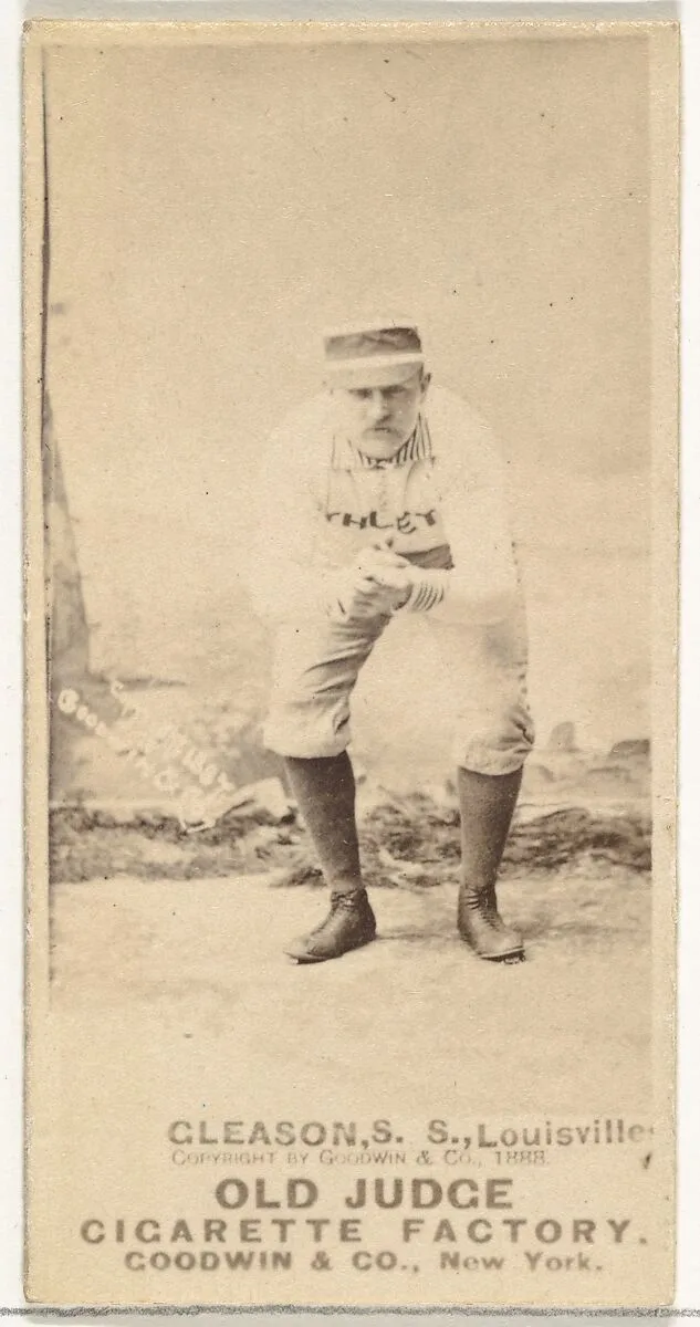 William G. "Bill" Gleason, Shortstop, Louisville Colonels, from the Old Judge series (N172) for Old Judge Cigarettes — Goodwin & Company