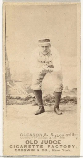 William G. "Bill" Gleason, Shortstop, Louisville Colonels, from the Old Judge series (N172) for Old Judge Cigarettes