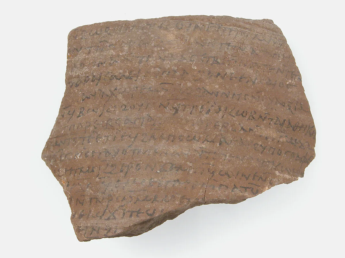 Ostrakon with a Letter Regarding the Will of Apa Victor — Unknown