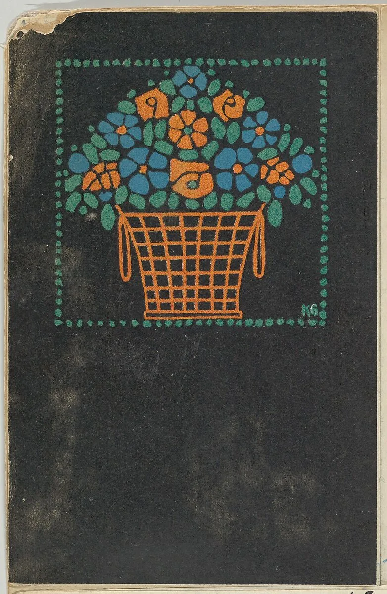 Basket of Flowers — Wiener Werkstätte|Gustav Kalhammer