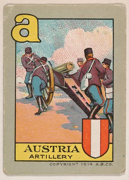 Austria, Artillery, bakery insert from the European War Flip Cards series (D28), issued by the Welle-Boettler Bakery Company — Welle-Boettler Bakery Company