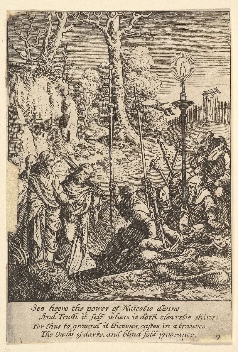 Jesus confronting his detractors — Hans Holbein the Younger|Wenceslaus Hollar