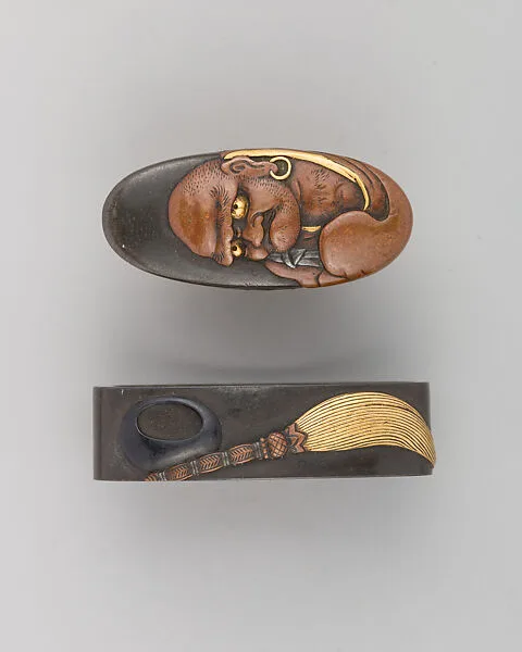Sword-Hilt Collar and Pommel (Fuchigashira) — Unknown