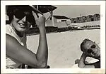 [Walker and Isabelle Evans on Beach at Old Lyme Beach Club, Old Lyme, Connecticut]