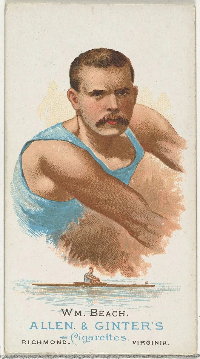 William Beach, Oarsman, from World's Champions, Series 1 (N28) for Allen & Ginter Cigarettes — Lindner, Eddy & Claus|Allen & Ginter