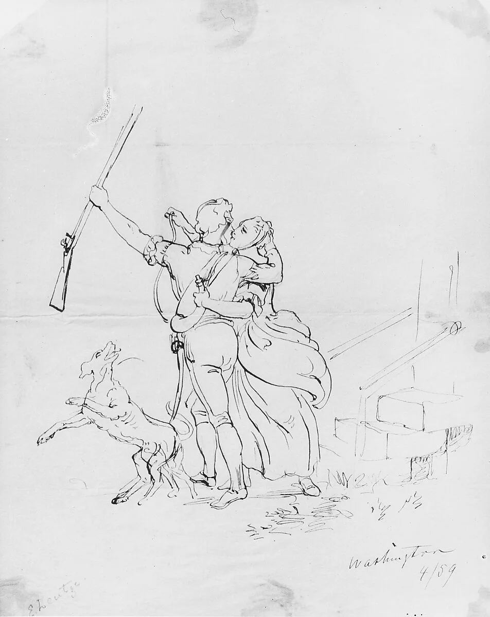 The Soldier's Farewell (from McGuire Scrapbook) — Emanuel Leutze