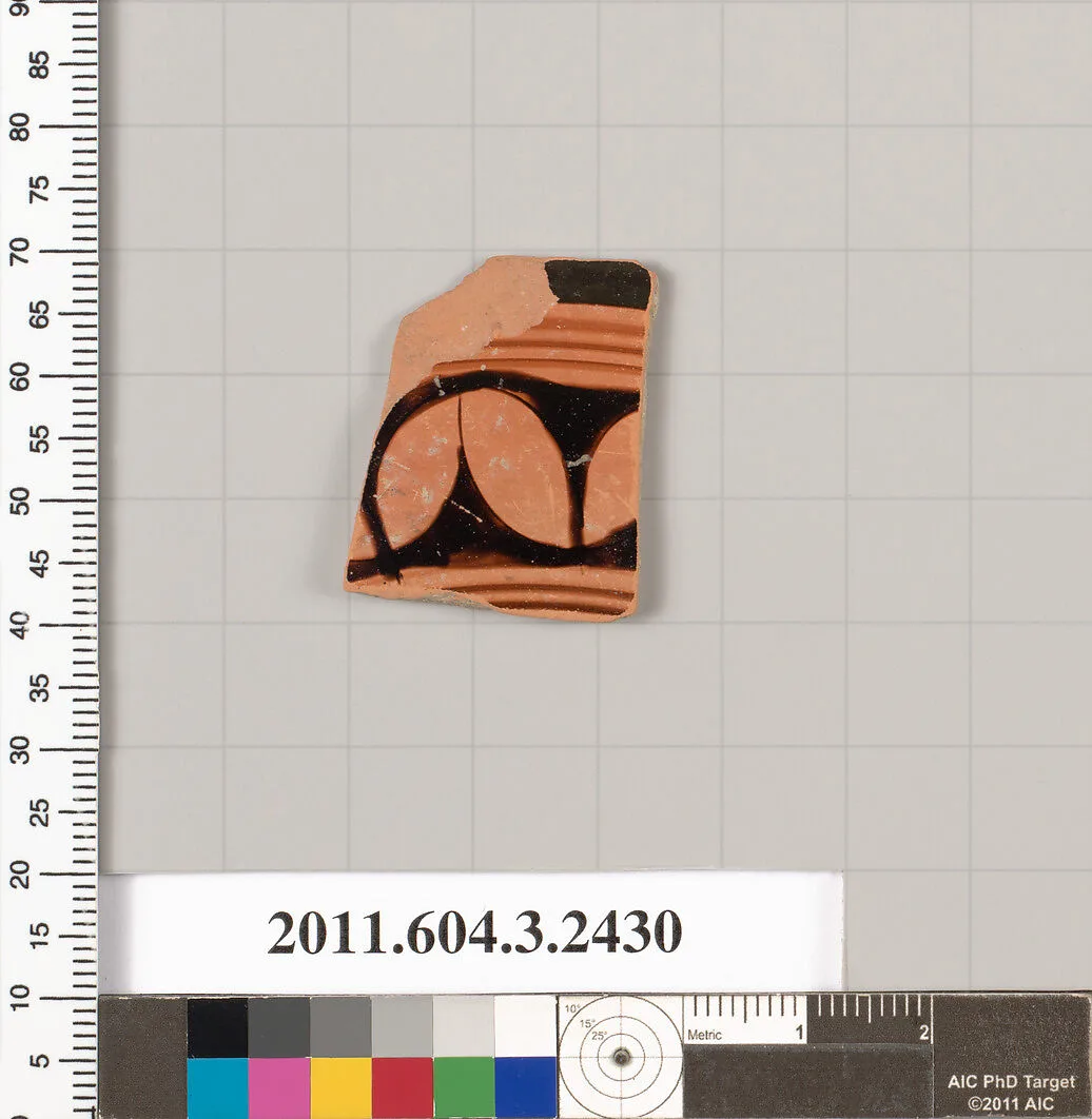 Terracotta fragment of a kylix (drinking cup) — Unknown