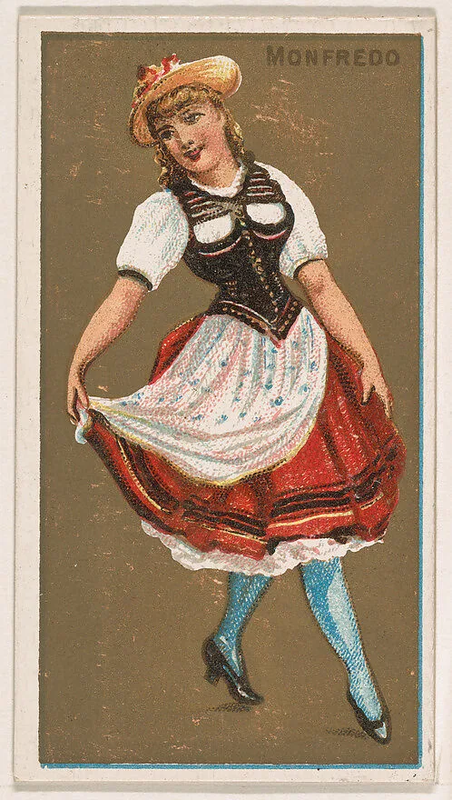 Monfredo, from National Dances (N225, Type 1) issued by Kinney Bros. — Kinney Brothers Tobacco Company