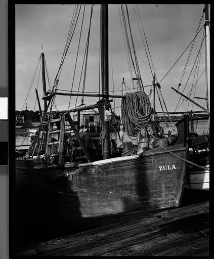 [Sponge Diving Boat in Wharf, Tarpon Springs, Florida]