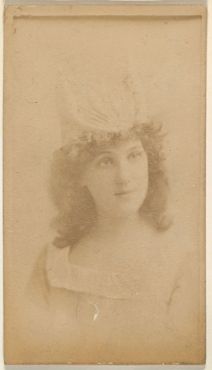 Actress wearing double-pointed cap, from the Actresses series (N668) — Unknown