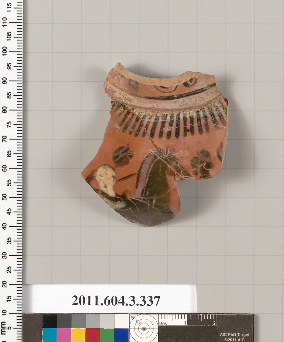 Terracotta fragment of a neck-amphora (jar) — Unknown