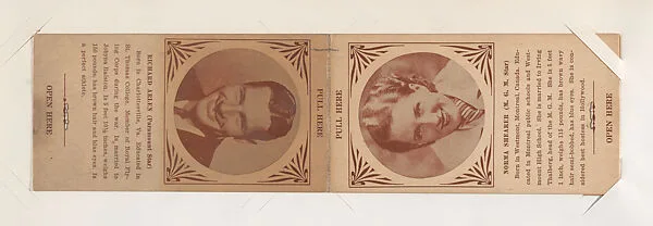 Richard Arlen and Norma Shearer from Star Folders Special Cards (W439) — Unknown