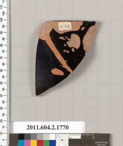 Terracotta rim fragment of a skyphos (deep drinking cup)