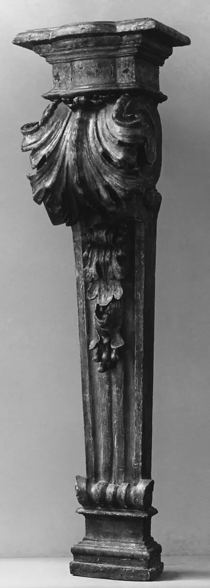 Wall pedestal (one of a pair) — Unknown
