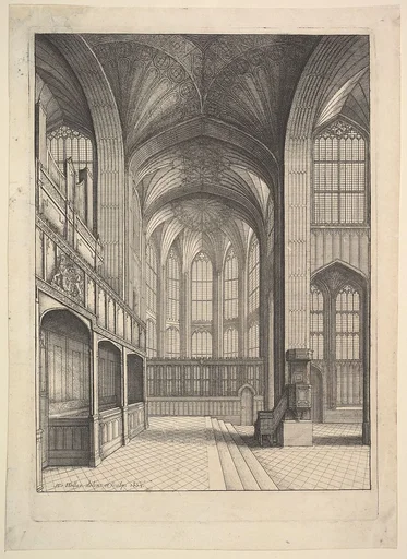 Bray's Chapel in St. George's Chapel, Windsor (from Elias Ashmole's "The Institution, Laws & Ceremonies of the most Noble Order of the Garter," London 1672)