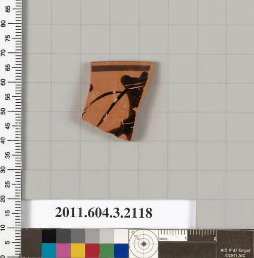 Terracotta rim fragment of a kylix (drinking cup)