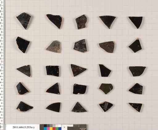 Terracotta fragments of kylikes (drinking cups)