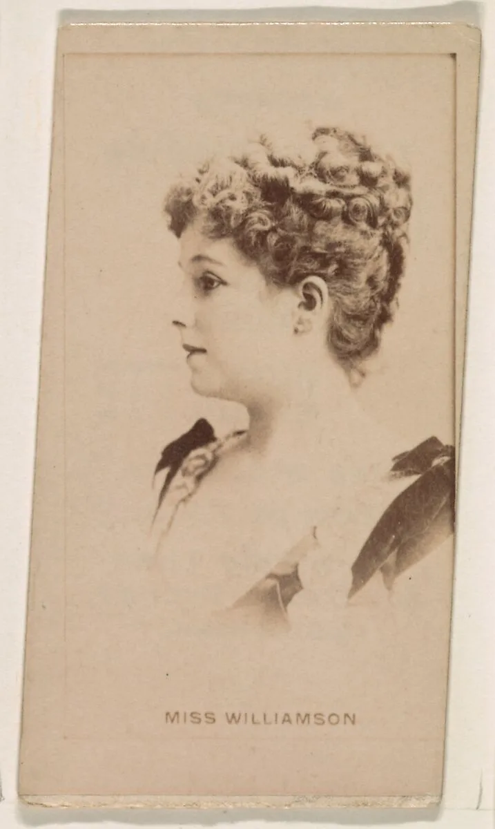 Miss Williamson, from the Actresses series (N245) issued by Kinney Brothers to promote Sweet Caporal Cigarettes — Kinney Brothers Tobacco Company