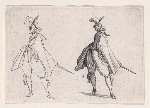 Copy of Le Gentilhomme au Grand Manteau, Vu de Face (Gentleman with a Large Mantle, Viewed from the Front), from "Les Caprices" Series A, The Florence Set
