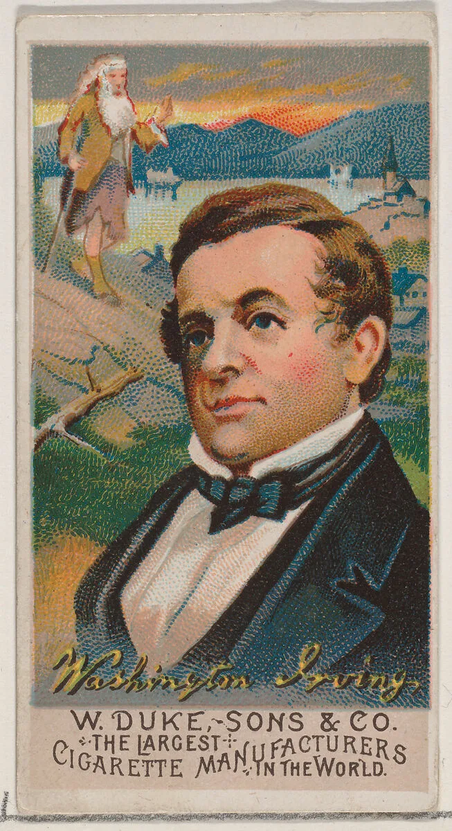 Washington Irving, from the series Great Americans (N76) for Duke brand cigarettes — W. Duke, Sons & Co.