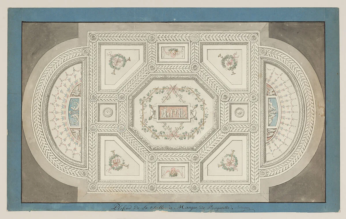 Study for the Dining-Room Ceiling of the Bagatelle Pavilion — François Joseph Belanger