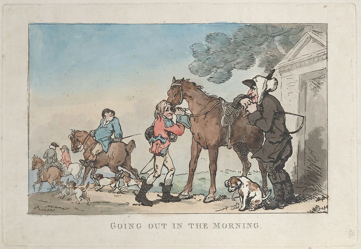 Going Out in the Morning — Thomas Rowlandson