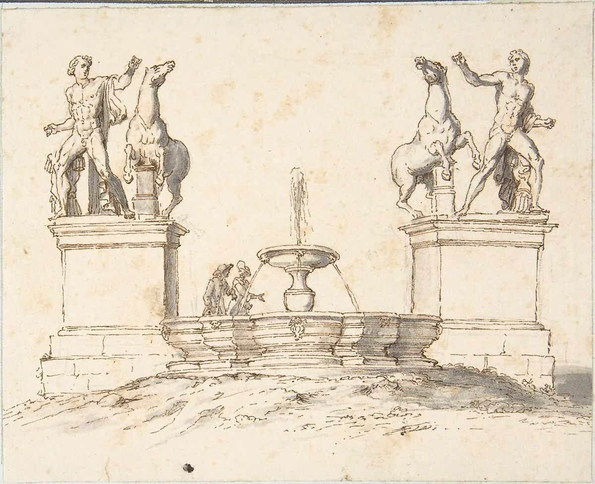 Piazza del Quirinale, Rome — Giovanni Larciani ("Master of the Kress Landscapes")