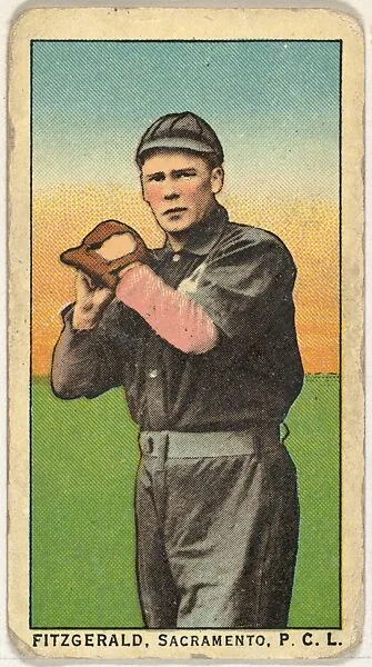 Fitzgerald, Sacramento, Pacific Coast League, from the "Obak Baseball Players" set (T212), issued by the American Tobacco Company to promote Obak Mouthpiece Cigarettes — American Tobacco Company