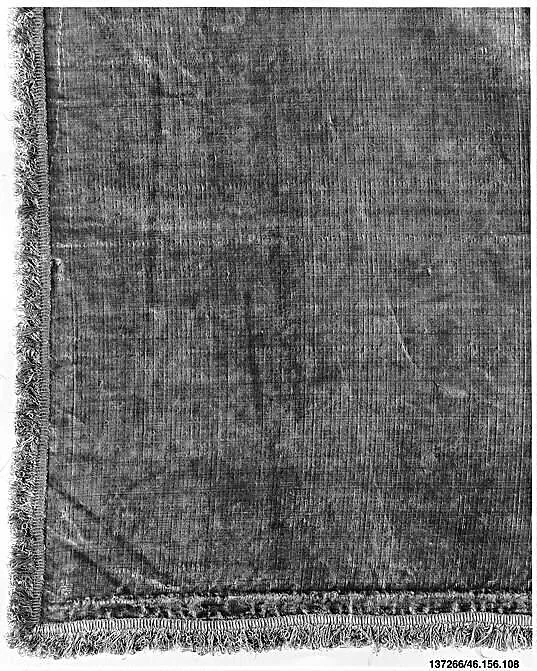 Panel of double-sided cut velvet and plush silk — Unknown
