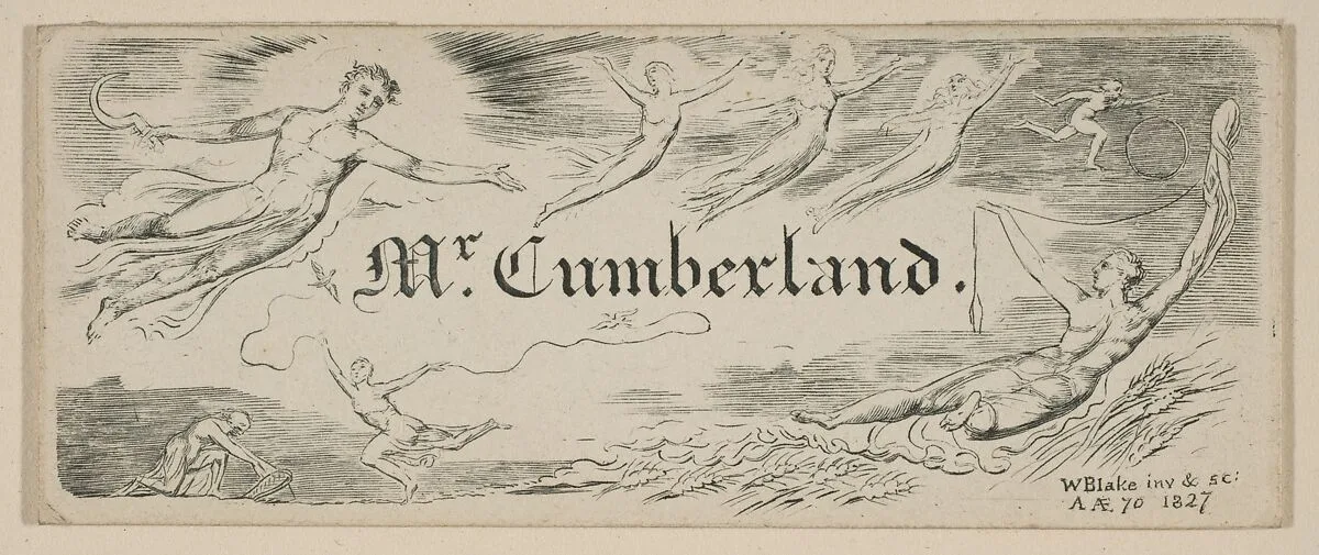 George Cumberland's Message Card — William Blake|George Cumberland