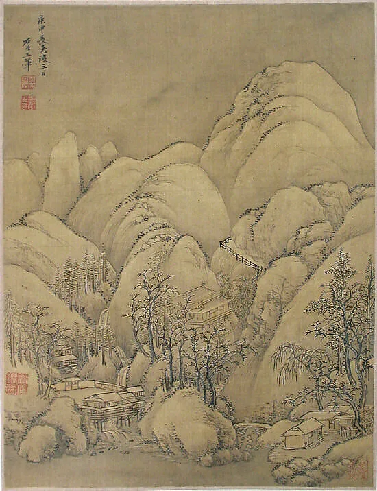 清 佚名 倣王翬 倣李成山水圖 軸|Landscape after Li Cheng — Wang Hui|Unidentified artist