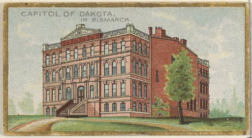 Capitol of Dakota in Bismarck, from the General Government and State Capitol Buildings series (N14) for Allen & Ginter Cigarettes Brands