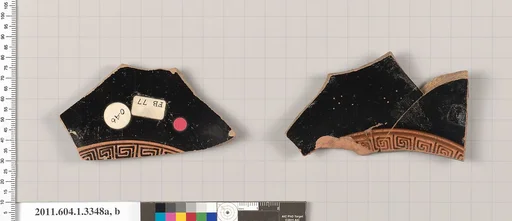 Terracotta fragments of kylikes (drinking cups)
