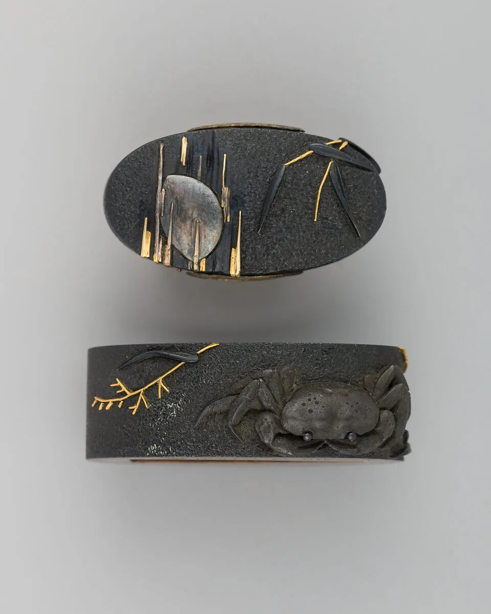 Sword-Hilt Collar and Pommel (Fuchigashira) — Unknown